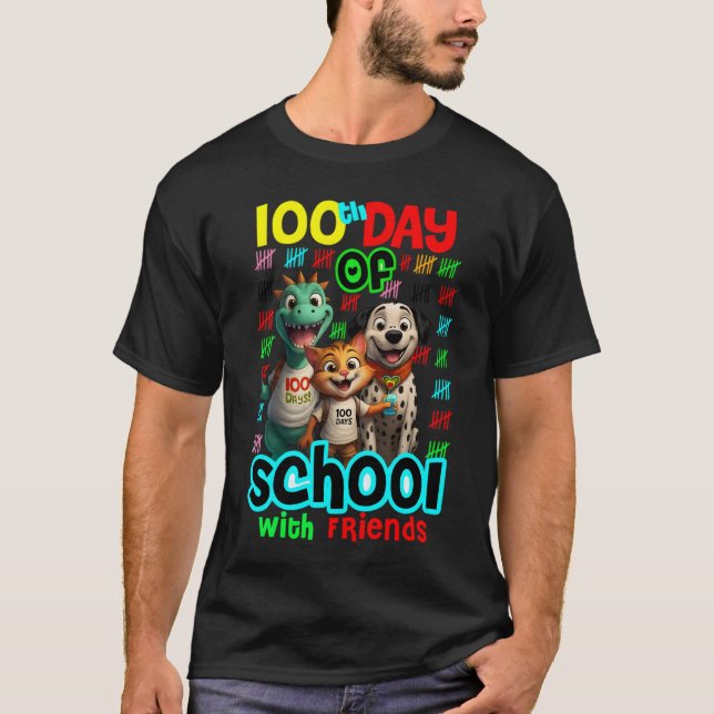 Camiseta 100 Days Smarter with My Best Friends Tee. T-shirt (Frente)