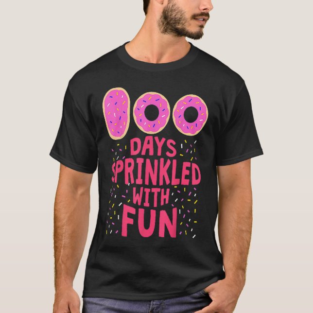 Camiseta 100 Days Sprinkled With Fun 100th Day Cute Donut G (Frente)