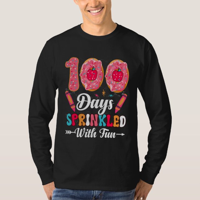 Camiseta 100 Days Sprinkled With Fun  Sprinkles Cupcake Sch (Frente)