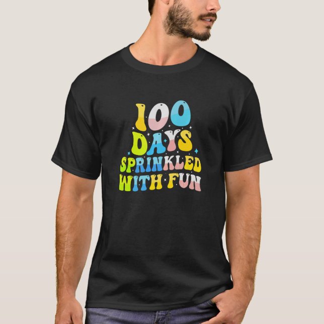 Camiseta 100 Days Sprinkled With Fun  Student Teacher (Frente)