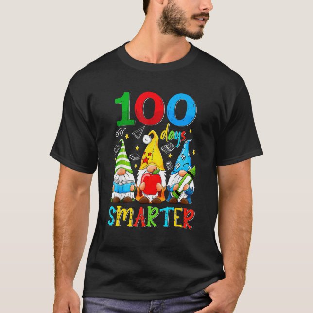 Camiseta 100 Days Y'all Gnomes Happy 100th Day Of School Sm (Frente)