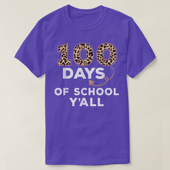 Camiseta 100 Days Y'all Teacher Student 100th Day of school (Frente do Design)