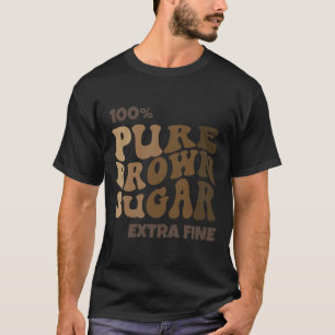 Camiseta 100% de açúcar castanho puro Melanina Orgulhosa Hi
