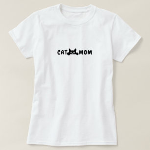 Camiseta 100% de algodão Cat t-shirt da mãe, Gráfico de Gat