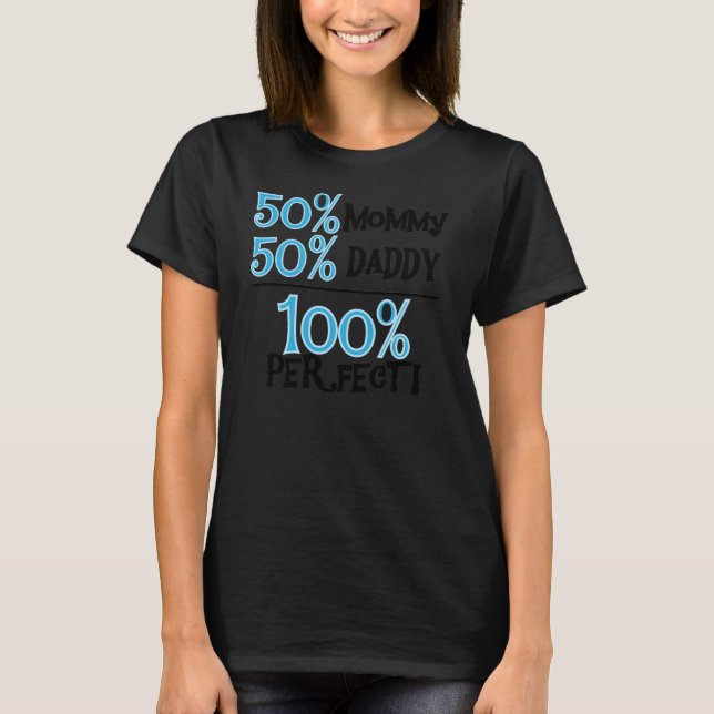 Camiseta 100% de azul perfeito (Frente)
