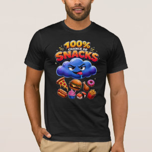 Camiseta 100% de Chance de Lanches Design Divertido para Am
