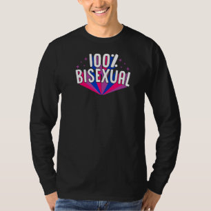 Camiseta 100% De Estilo Estético Do Orgulho Bissexual Bi St