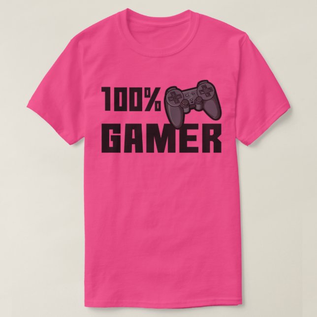 Camiseta 100% de gamer (Frente do Design)