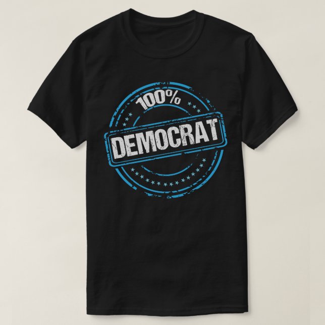 Camiseta 100 Democrata (Frente do Design)
