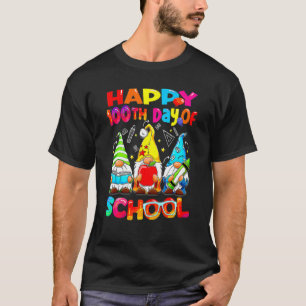 Camiseta 100 Dias Anões Mais Inteligentes Fofos Feliz 100º