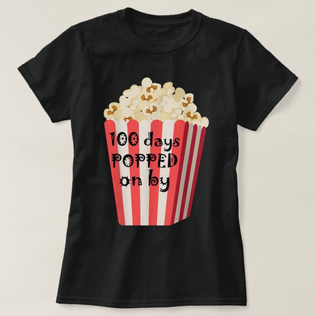 Camiseta 100 Dias Atingidos Por - 100º Dia De População Esc (Frente do Design)