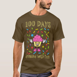 Camiseta 100 dias borrifados com amantes de bolo divertido