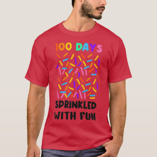 Camiseta 100 dias borrifados com amantes de bolo divertido