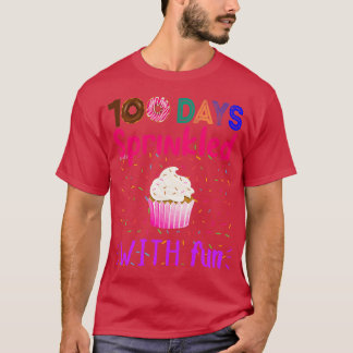 Camiseta 100 dias borrifados com diversão engraçada 100 dia