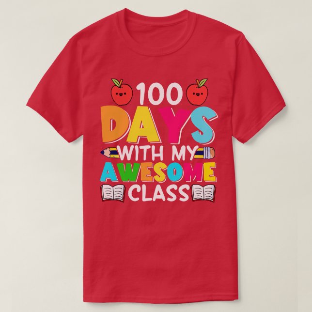 Camiseta 100 dias com a minha incrível turma (Frente do Design)