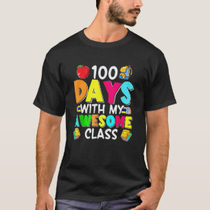 Camiseta 100 Dias Com Meu Professor de Turma Incrível 100º