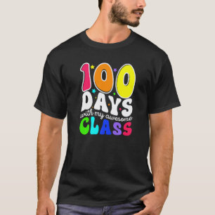Camiseta 100 Dias Com Minha Turma Incrível 100º Dia de Esco