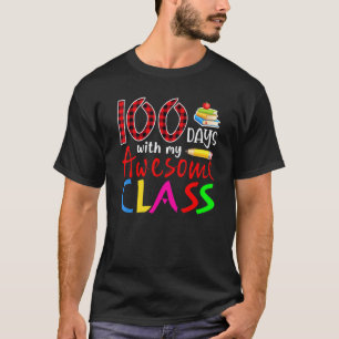 Camiseta 100 Dias Com Minha Turma Incrível Professor Xadrez