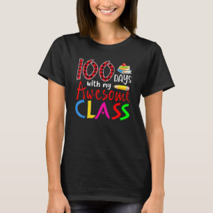 Camiseta 100 Dias Com Minha Turma Incrível Professora Xadre