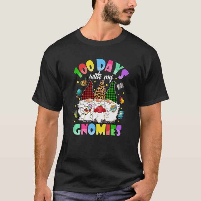 Camiseta 100 Dias Com Os Meus Professores De Gnomias Crianç (Frente)