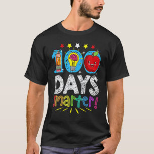 Camiseta 100 Dias Crianças Mais Inteligentes 100 Dias De Es