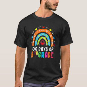 Camiseta 100 Dias Da 5ª Série Arco-íris 100º Dia Escolar Ch