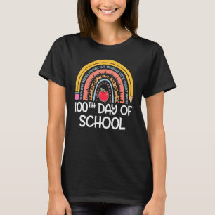 Camiseta 100 Dias Da Escola 100.º Dia Da Escola Rainbow Gir