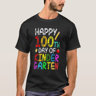 Camiseta 100 Dias Da Escola De Jardim De Infância Alunos Pr
