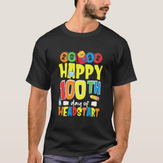 Camiseta 100 Dias Da Escola Headstart Alunos Professores C