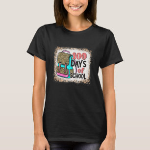 Camiseta 100 Dias Da Mochila Leopardo Da Escola 100.º Dia D