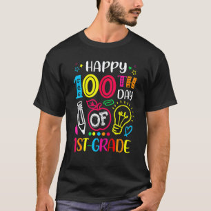 Camiseta 100 dias da professora da 1ª série 100º dia de esc