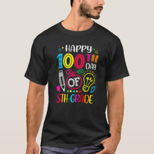 Camiseta 100 dias da professora da 5ª série 100º dia de esc
