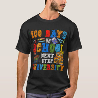 Camiseta 100 Dias da Universidade de Etapa da Rede Escolar