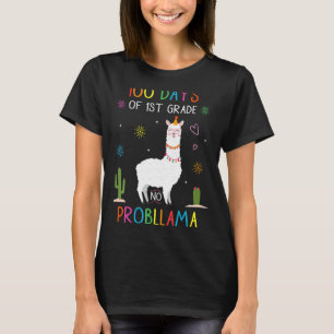 Camiseta 100 Dias De 1rua Grau Sem Probllama Llama Primeira