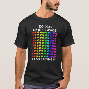 Camiseta 100 dias de 6 e ainda o amando Corações 1