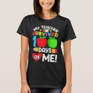 Camiseta 100 dias de adolescentes escolares 100º dia do ens