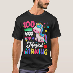 Camiseta 100 Dias De Aprendizagem Mágica 100.º Dia Da Escol