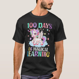 Camiseta 100 Dias De Aprendizagem Mágica 100.º Dia Da Escol