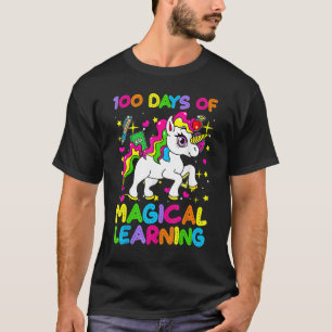 Camiseta 100 Dias De Aprendizagem Mágica 100.º Dia Da Escol