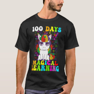 Camiseta 100 Dias De Aprendizagem Mágica 100.º Dia Da Escol