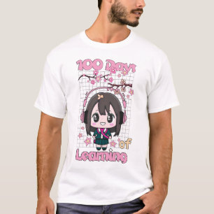 Camiseta 100 dias de aprendizagem: uma jornada de crescimen