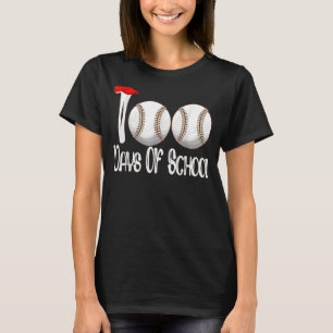 Camiseta 100 dias de aula de Roupa 100º dia de beisebol