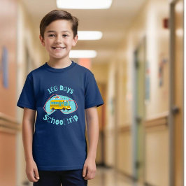 Camiseta 100 Dias de Aventura Escolar: Meninos Nível 100