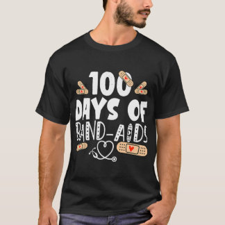 Camiseta 100 dias de Bandas-auxiliares - Enfermeiros escola