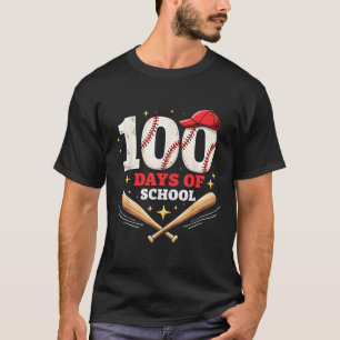 Camiseta 100 Dias De Basebol Escolar 100º Dia Da Escola