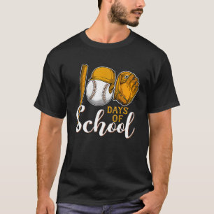 Camiseta 100 Dias De Basebol Escolar 100º Dia Da Escola
