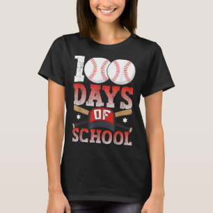 Camiseta 100 Dias De Basebol Escolar 100.º Dia Para Estudan