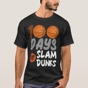 Camiseta 100 Dias De Basquete De Slam Dunk 100º Dia De Scho