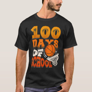 Camiseta 100 Dias De Basquete Escolar 100º Dia Da Escola