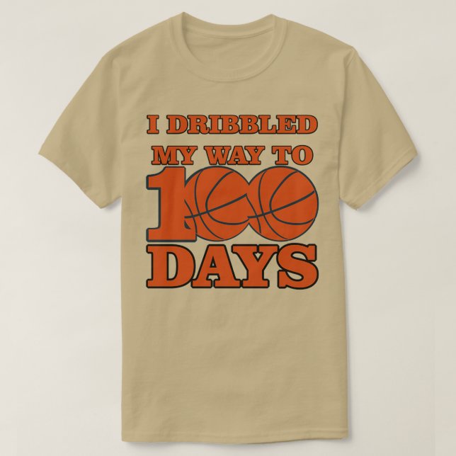 Camiseta 100 dias de basquete escolar 100º Dia da Escola (Frente do Design)